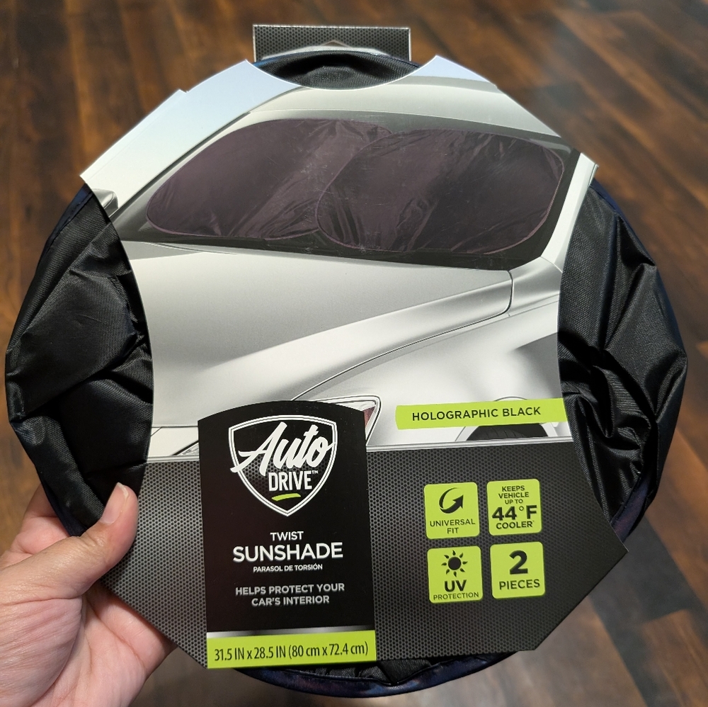 Auto Drive Holographic Black Twist Sunshade